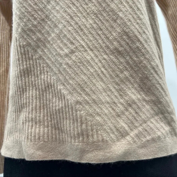 Eileen Fisher Rib Knit 100% Cashmere Hi-Lo Turtleneck Sweater Sz XXS Italy - Picture 8 of 11